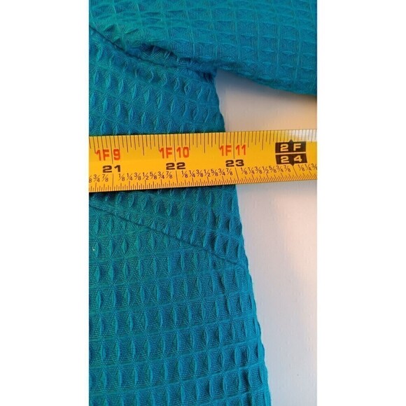 Vintage Dialogue Turquoise Cotton Blazer With Lining Size L - Picture 6 of 10